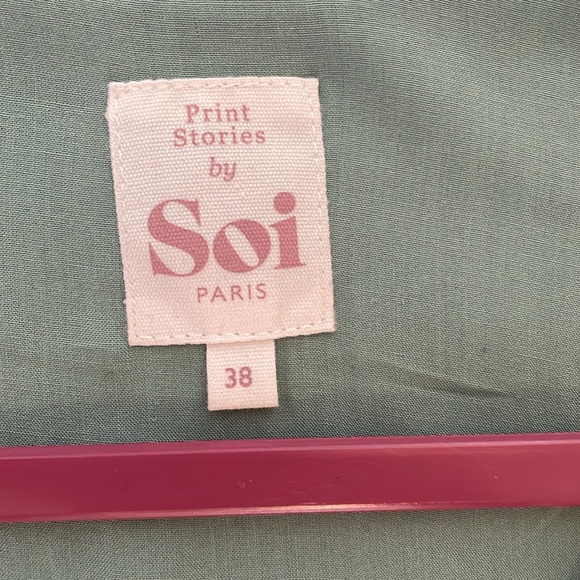 Soi Paris Seafoam Green Silk Wrap Dress in size 38 Medium - Picture 4 of 7